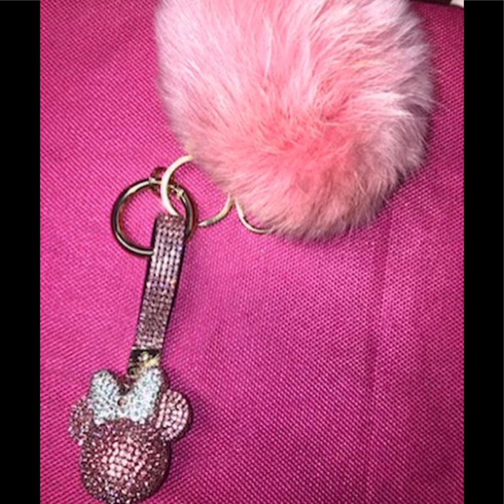 COPY - Mickey Key Chain with Fur Ball